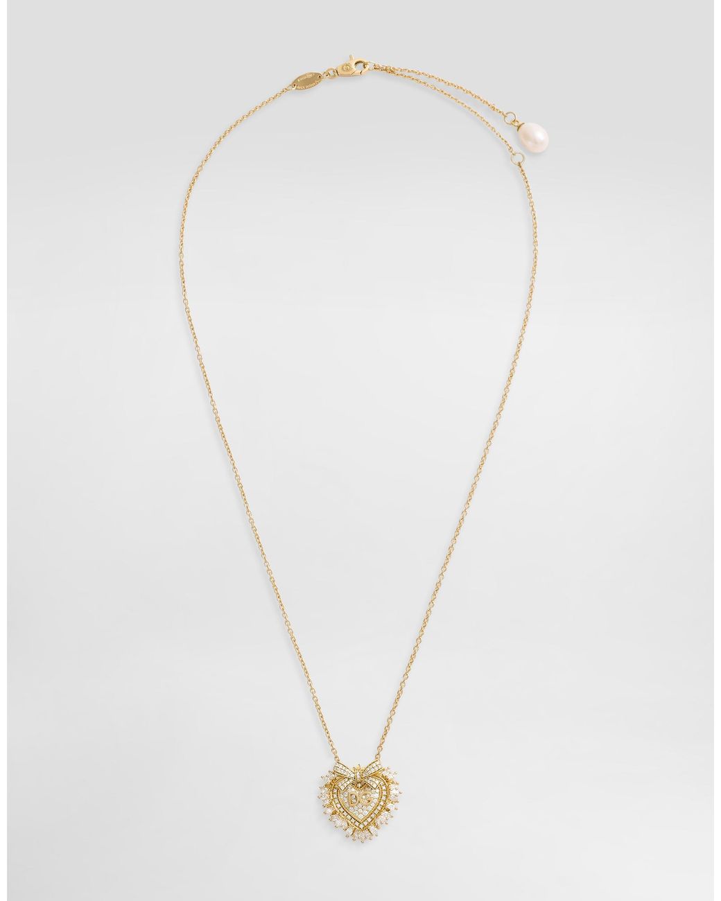 Dolce & Gabbana White Devotion Necklace 18 Carat And Diamonds