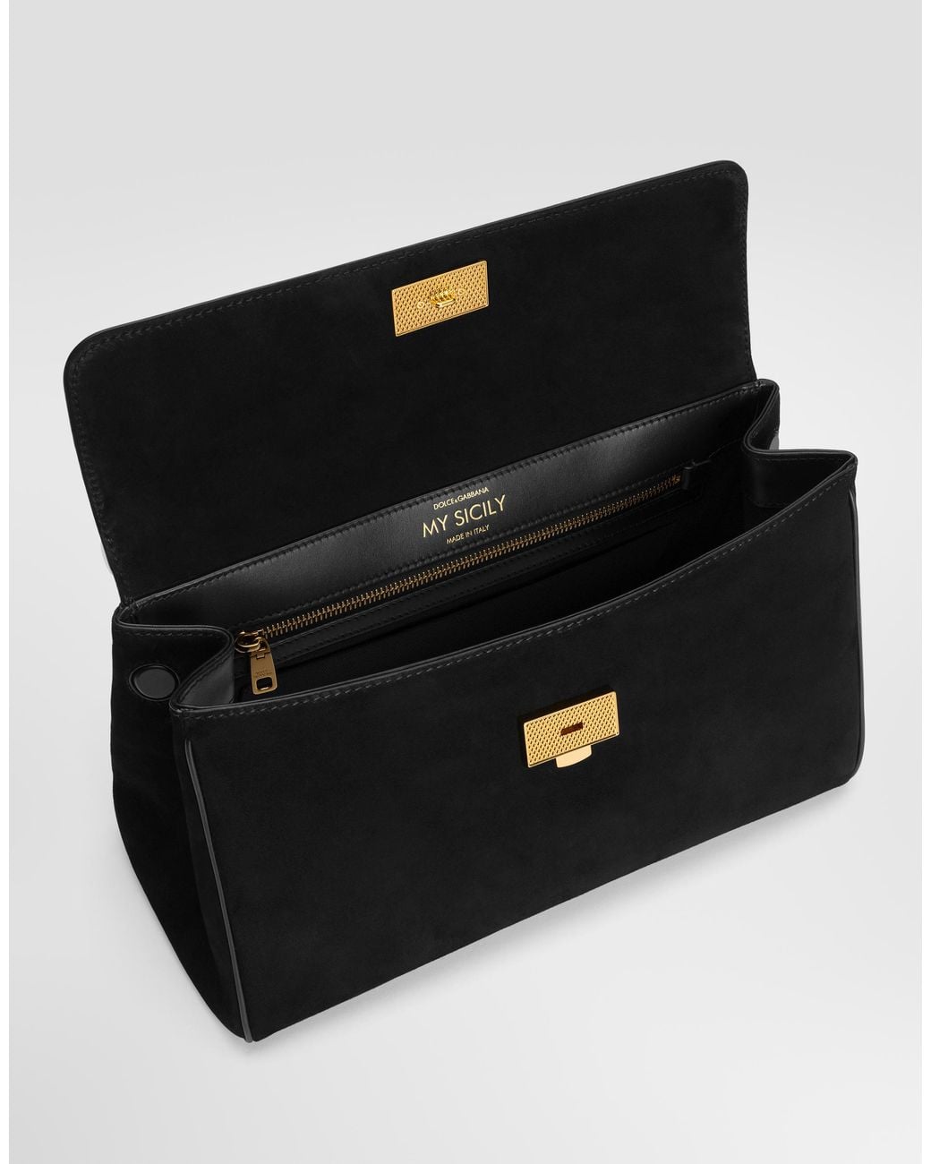 Dolce & Gabbana Black Medium My Sicily Handbag