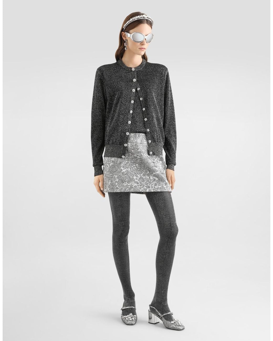 Dolce & Gabbana Black Metallic Knit Tank Top