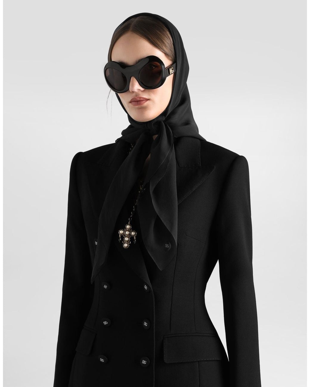 Double-Breasted Jacket Dolce & Gabbana de color Black