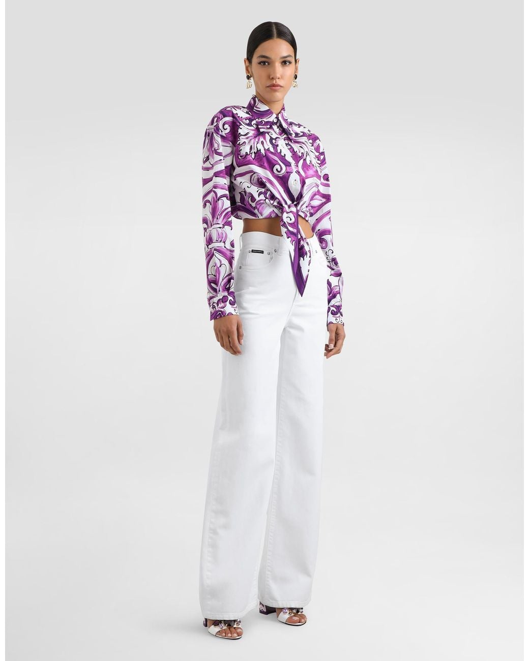 Dolce & Gabbana White 5-Pocket Denim Trousers