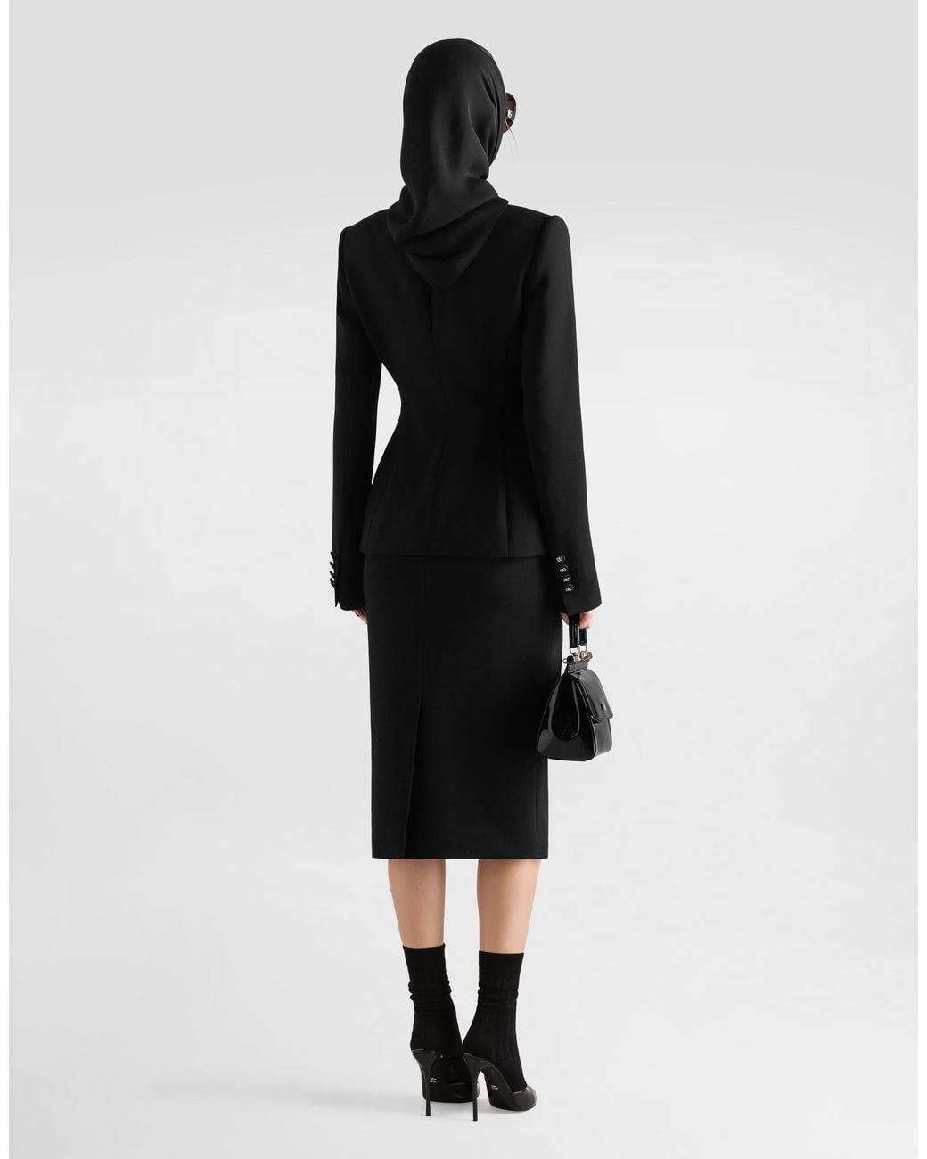 Double-Breasted Jacket Dolce & Gabbana de color Black