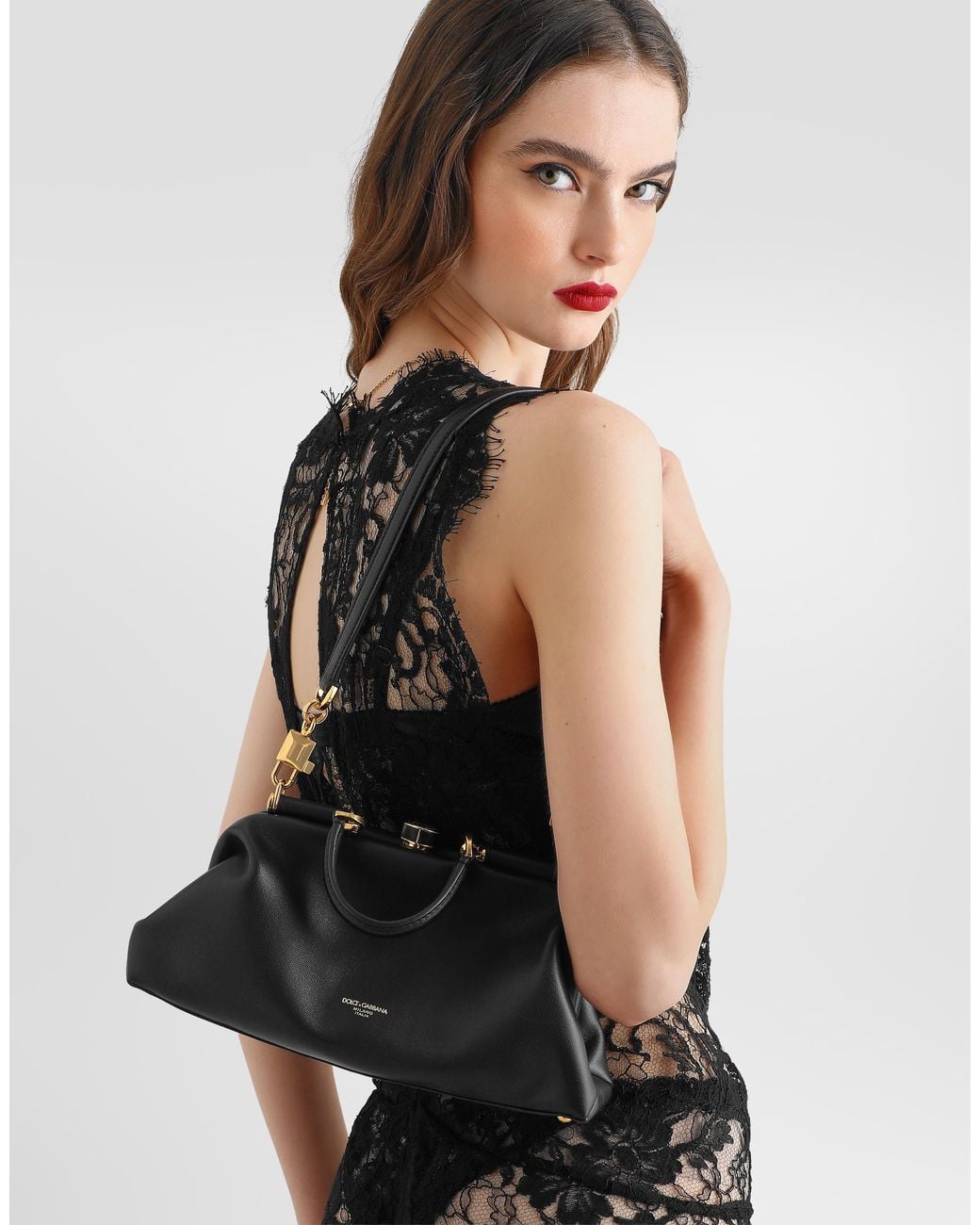 Dolce & Gabbana Black Medium Grandma Handbag