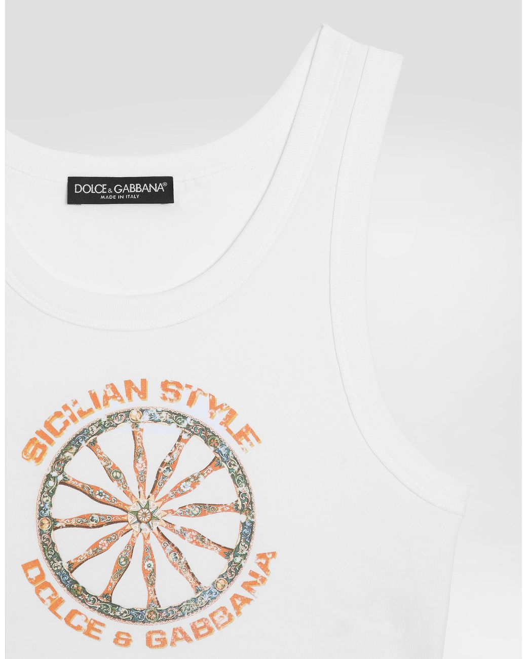 Dolce & Gabbana White Jersey Top