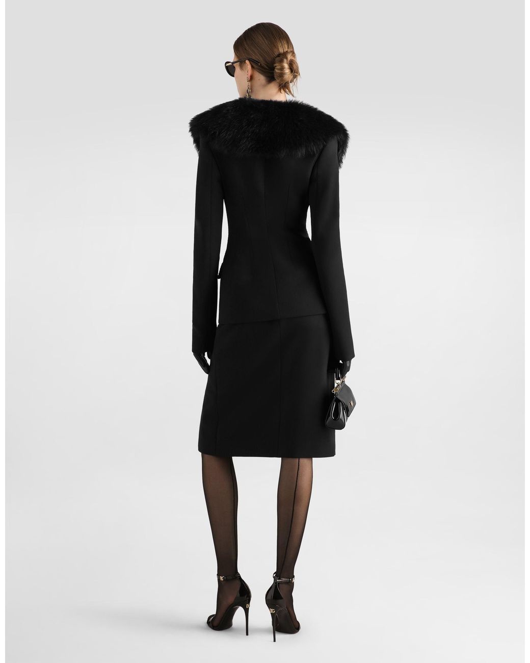 Dolce & Gabbana Black Single-Breasted Wool Jacket