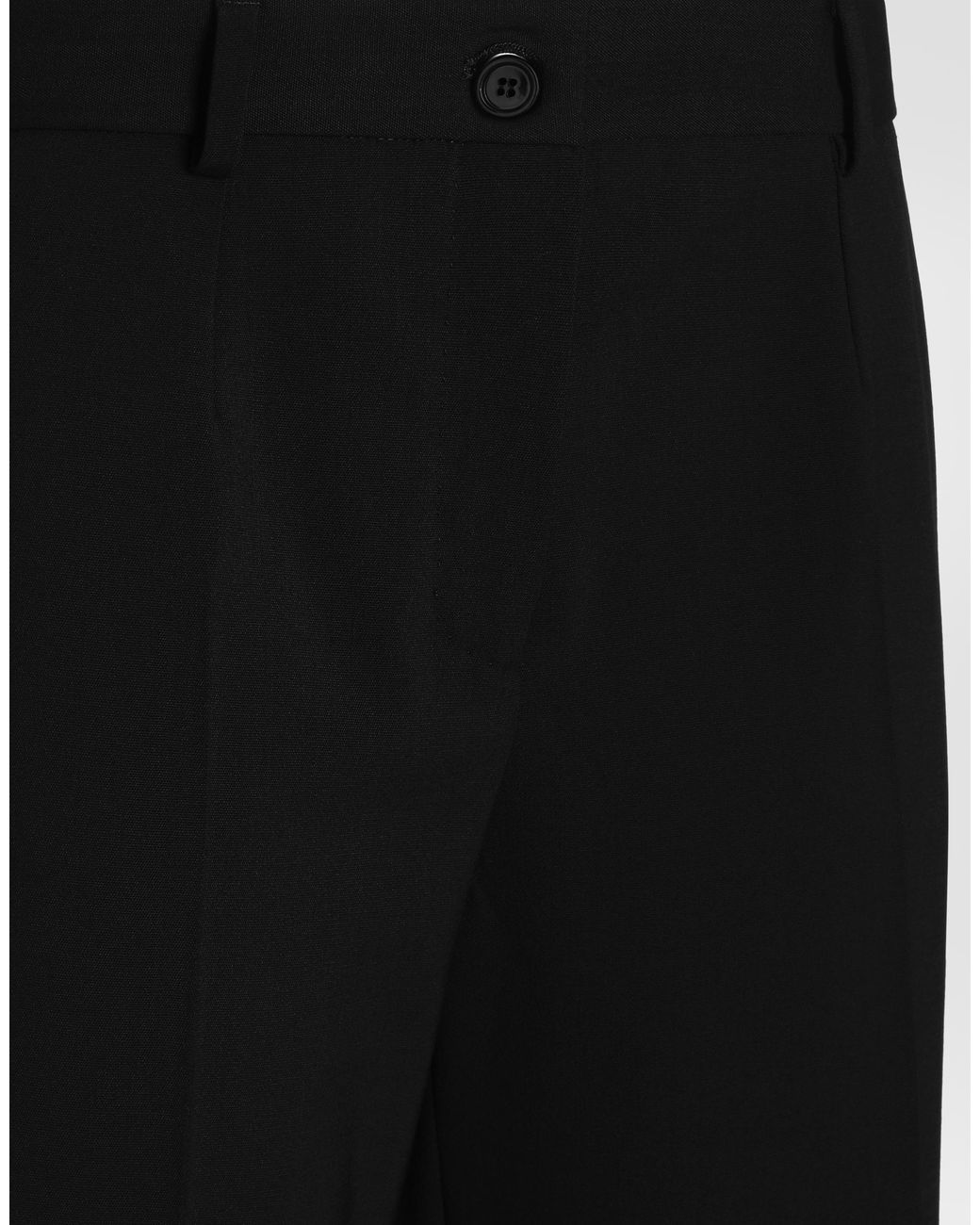 Dolce & Gabbana Black Micro-Ribbed Trousers