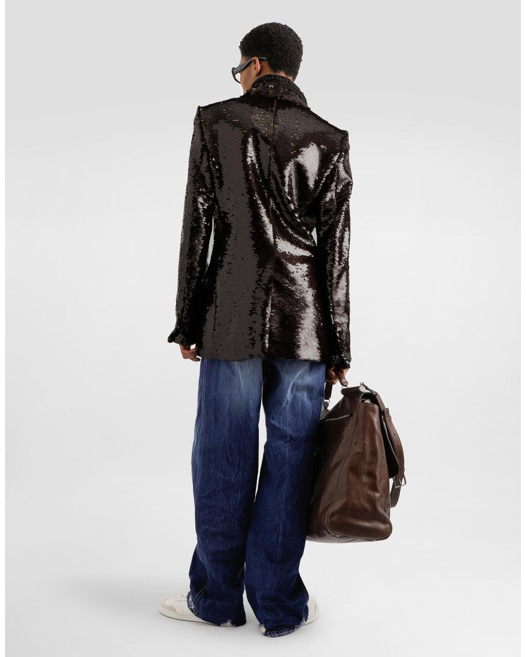 Dolce & Gabbana Black Silk And Cotton Pullover for men