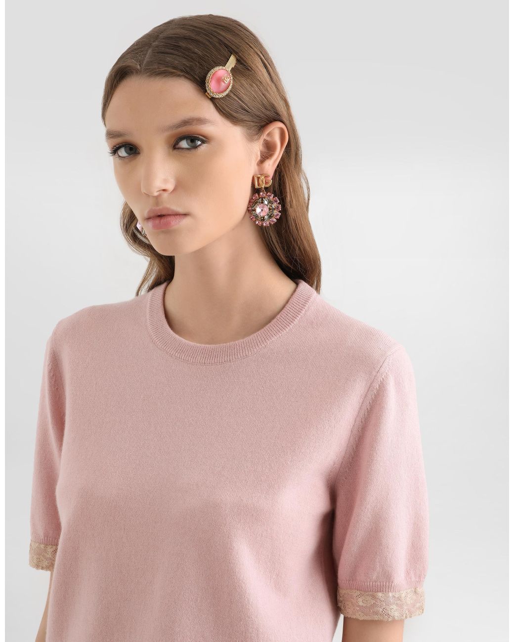 Dolce & Gabbana Pink Cashmere Pullover