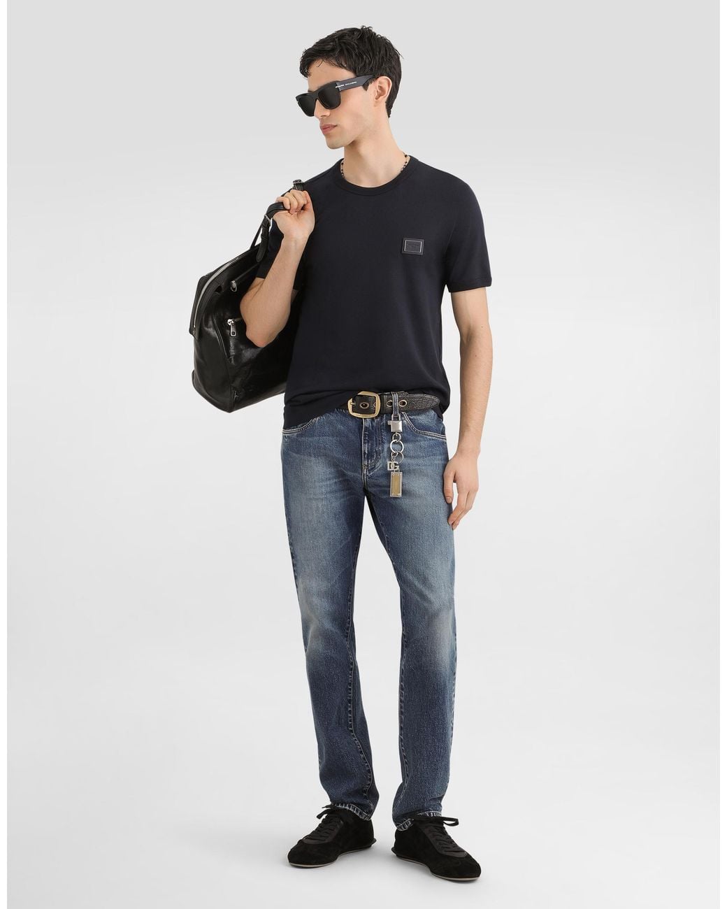 Dolce & Gabbana Blue Denim Trousers for men