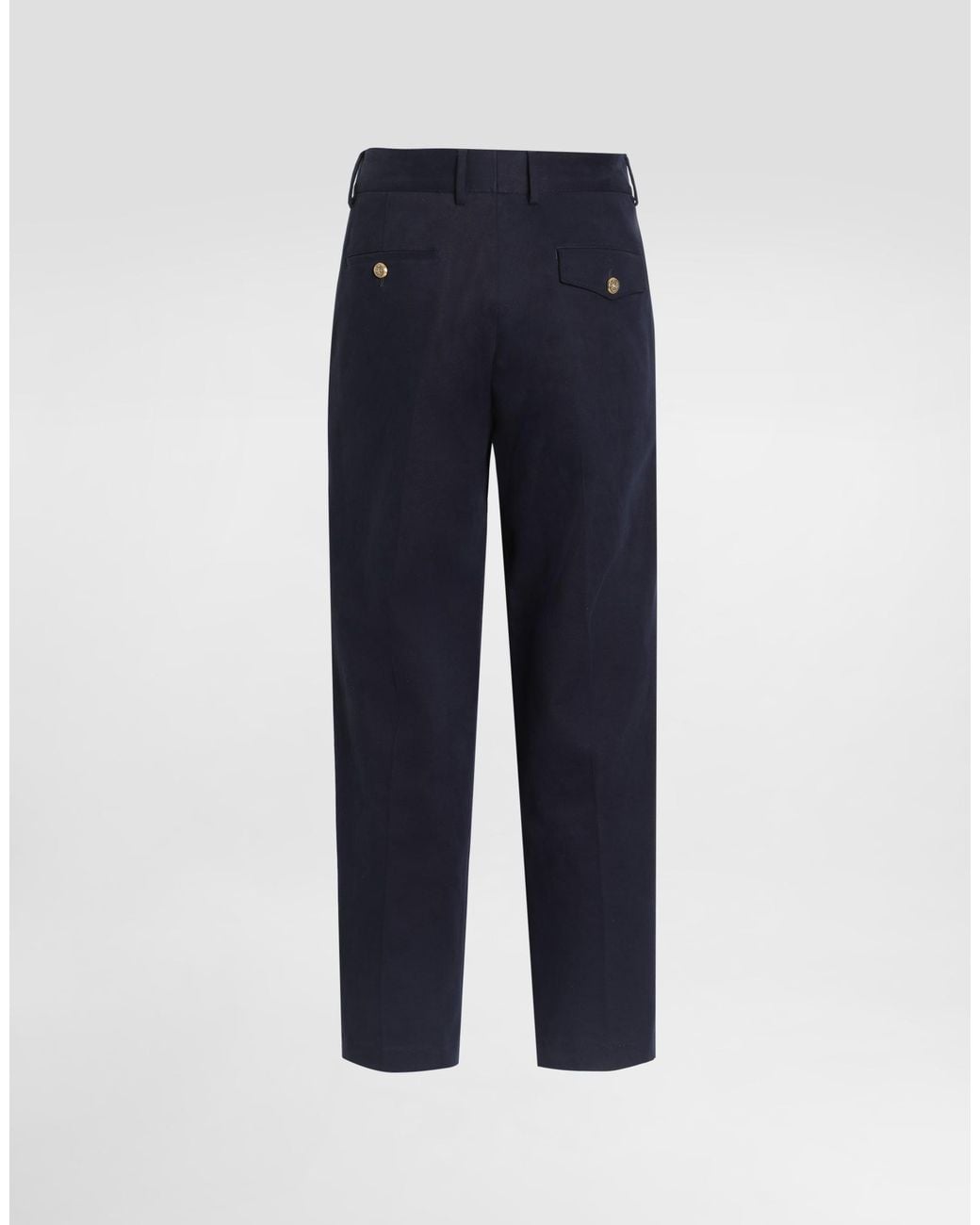 Dolce & Gabbana Blue Cotton Trousers for men
