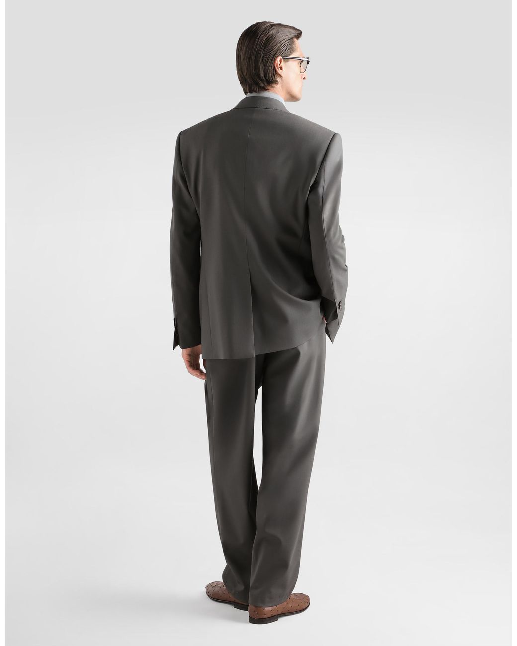 Dolce & Gabbana Gray Wool Trousers for men