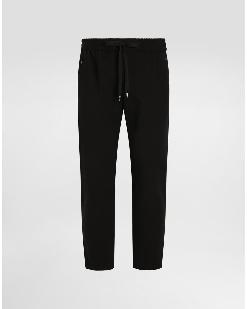 Dolce & Gabbana Black Jersey Jogging Pants With Dg Patch for men