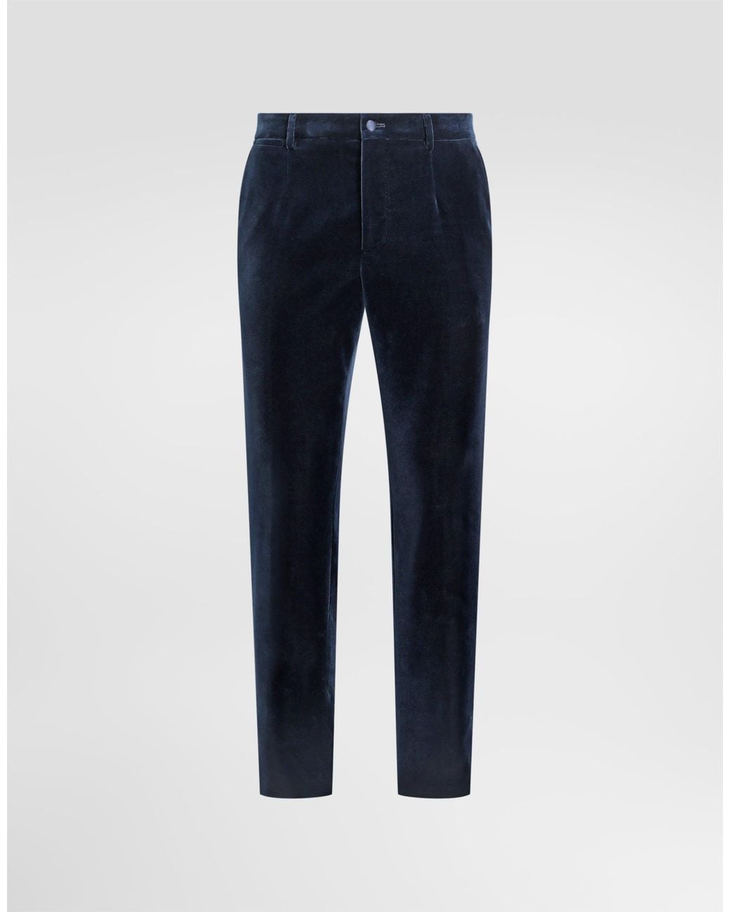 Dolce & Gabbana Blue Velvet Trousers for men