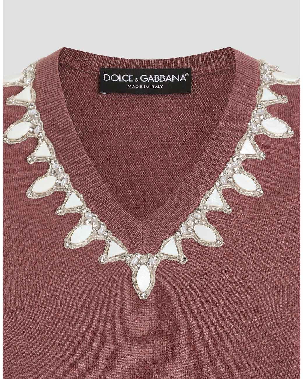 Dolce & Gabbana Red Cashmere Pullover
