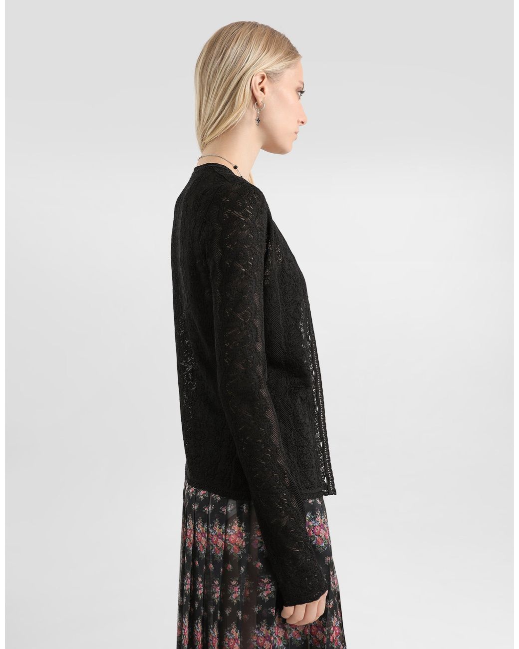 Dolce & Gabbana Black Lace Cardigan