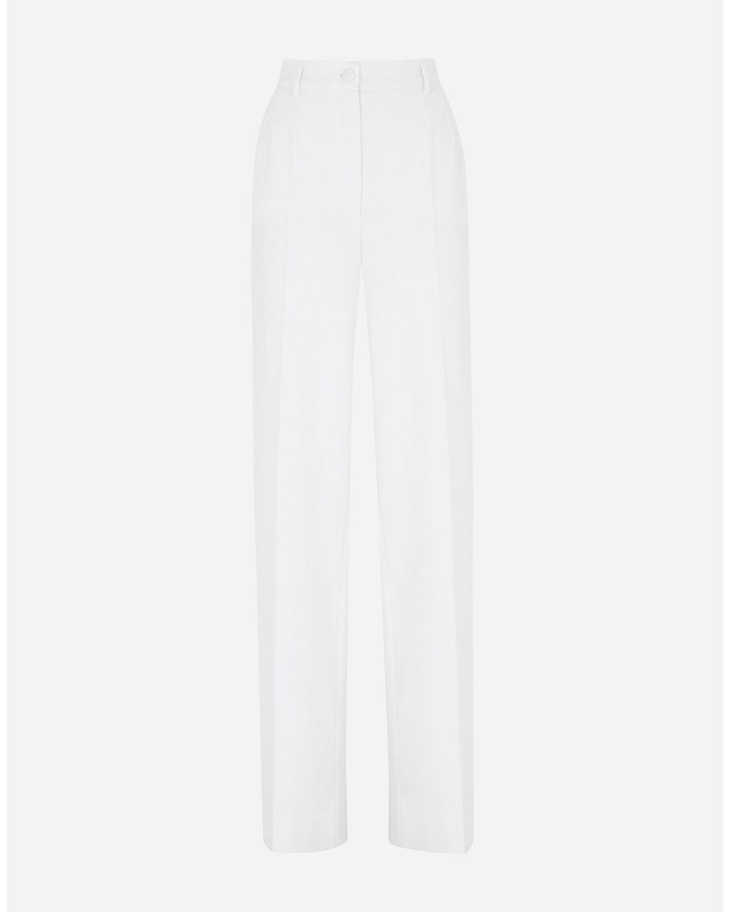 Dolce & Gabbana White Wool Pants
