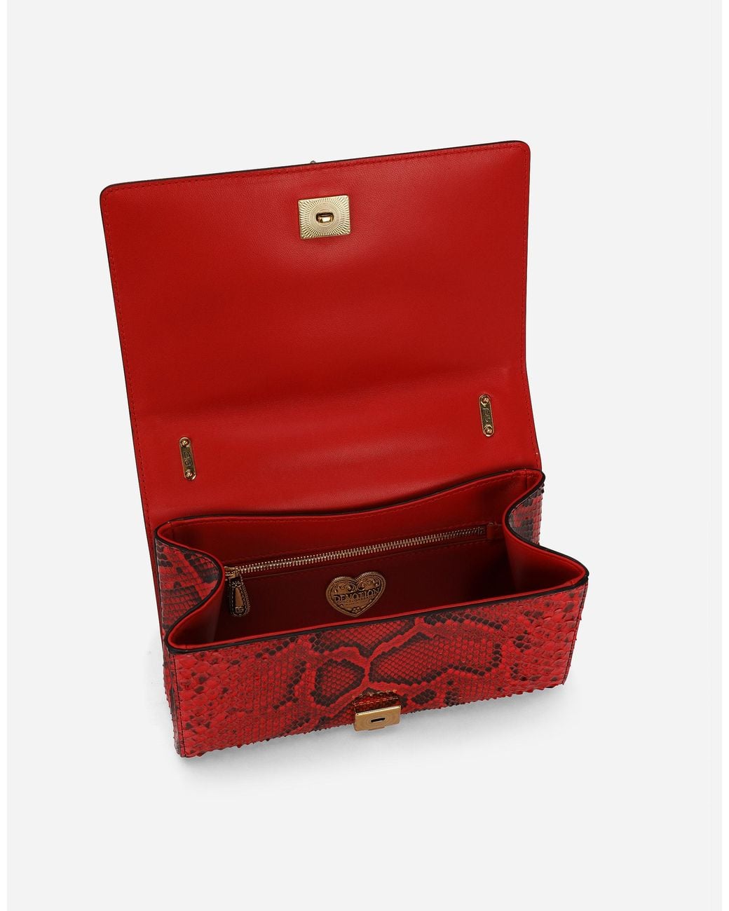 Dolce & Gabbana Red Medium Devotion Shoulder Bag