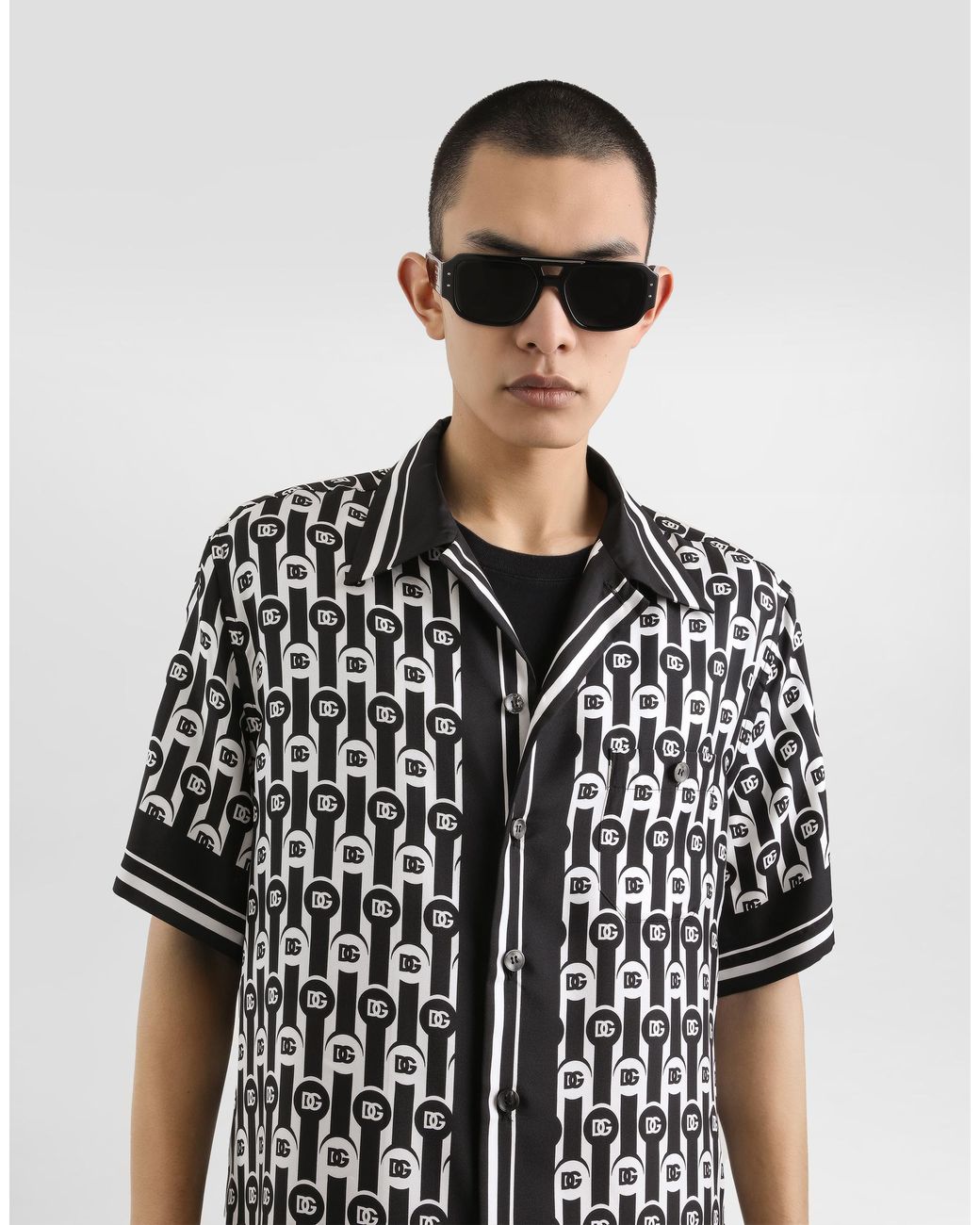 Dolce & Gabbana Black Short Sleeve Shirts for men