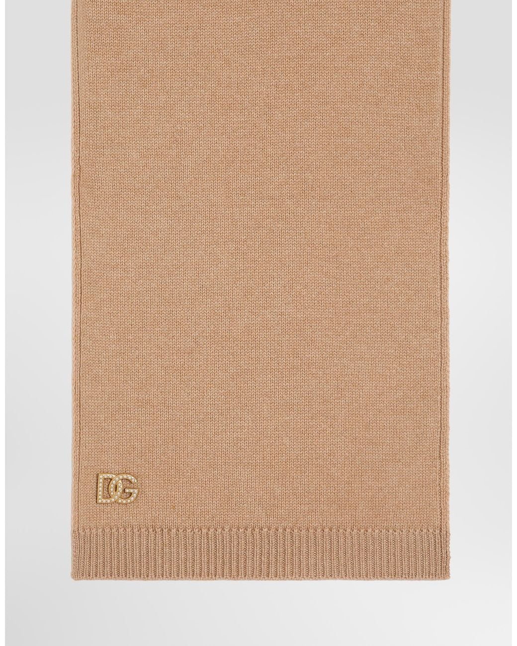 Dolce & Gabbana Natural Virgin Wool Scarf