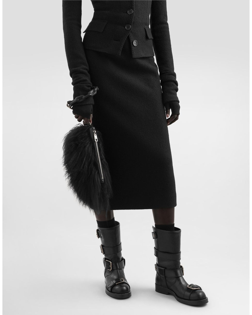 Dolce & Gabbana Black Lamb Necessaire