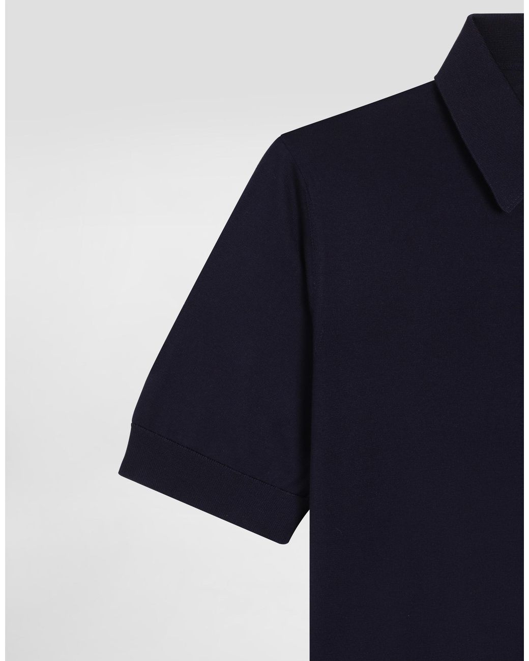 Dolce & Gabbana Blue Silk Polo Shirt for men