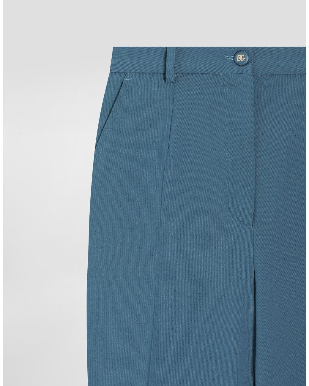 Dolce & Gabbana Blue Wool Trousers