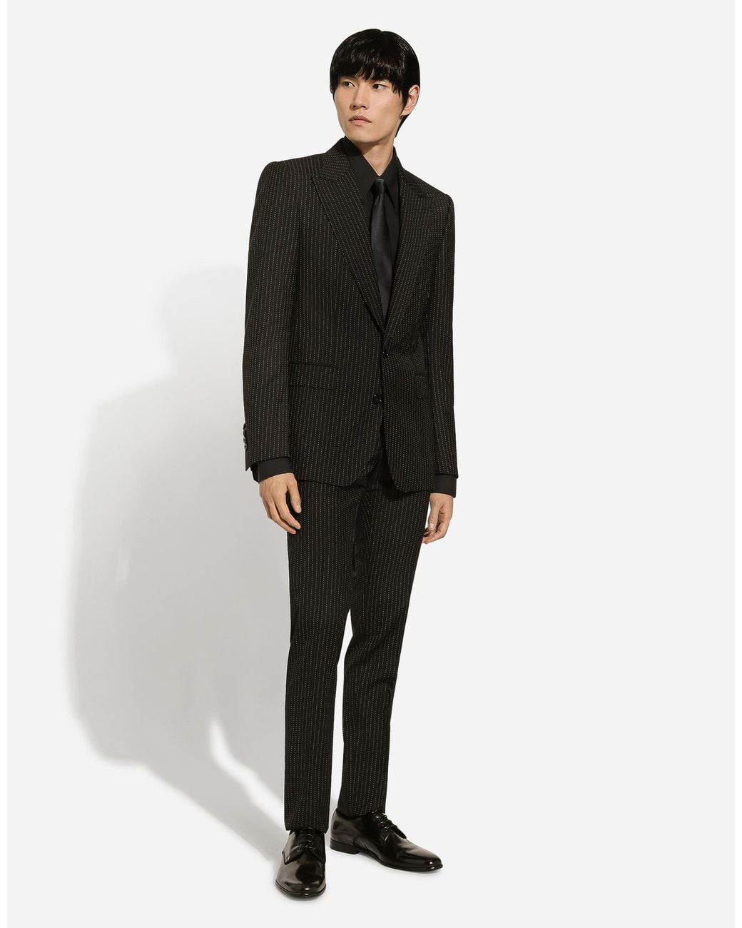 Dolce & Gabbana Einreihige Nadelstreifenjacke Sicilia Aus Wolle in Black für Herren