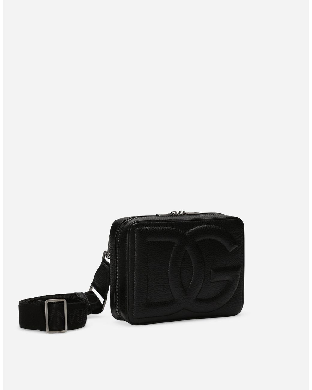 Dolce & Gabbana Black Medium Dg Logo Camera Bag for men