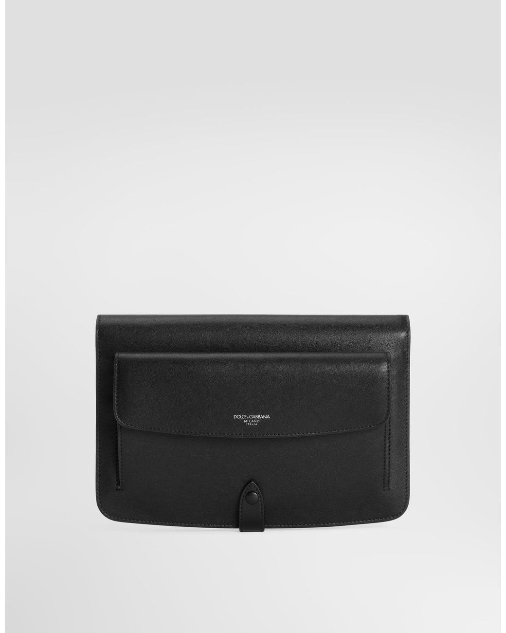 Dolce & Gabbana Black Calfskin Clutch Bag for men