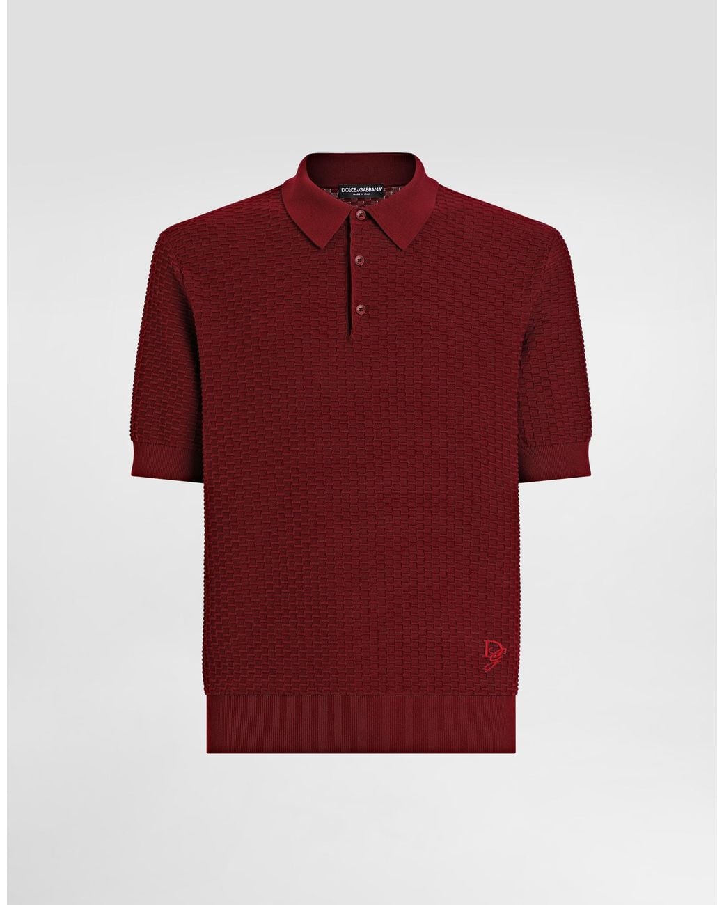 Dolce & Gabbana Cotton Polo-Shirt With Embroidered Logo for men