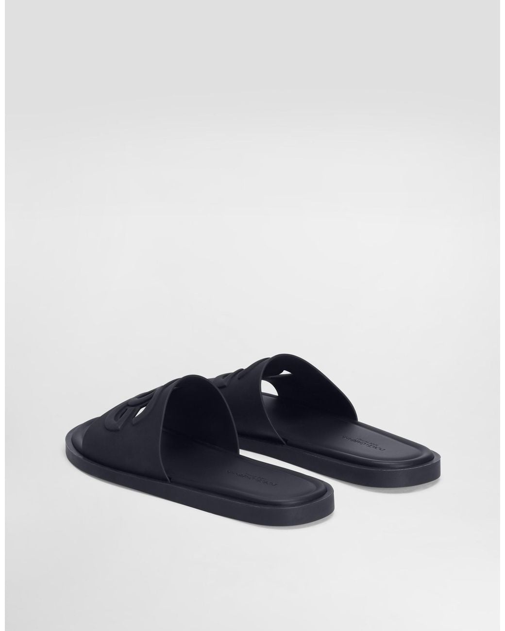 メンズ Dolce & Gabbana ビーチウェアスライドサンダル ラバー Blue