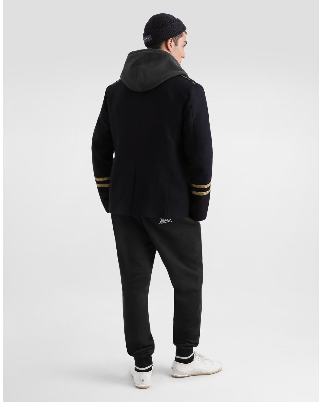 Dolce & Gabbana Black Cotton Hooded Sweatshirt for men