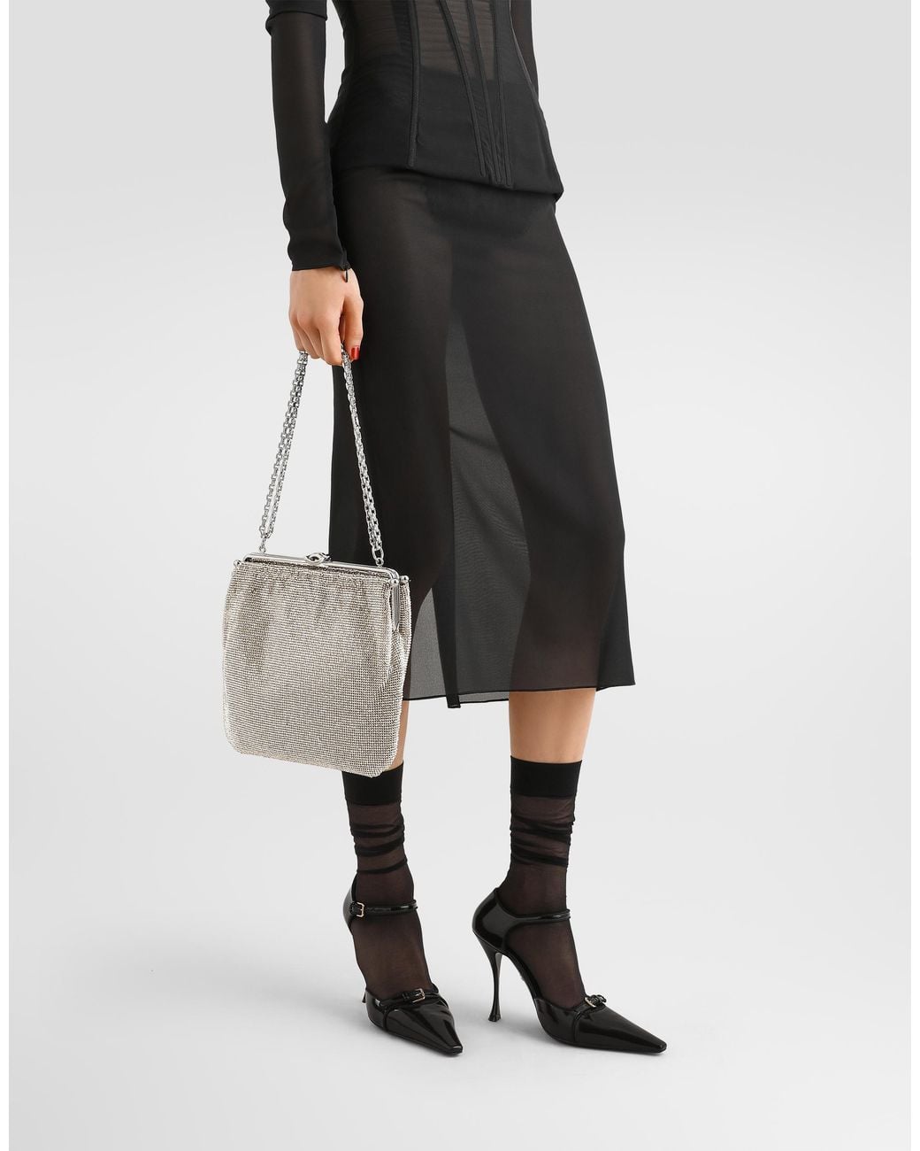Dolce & Gabbana White Dina Shoulder And Crossbody Bag
