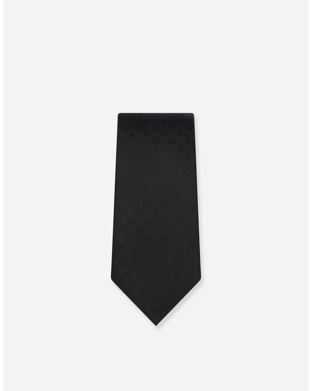 Dolce & Gabbana White 8-Cm Silk Jacquard Blade Tie With Dg Logo for men