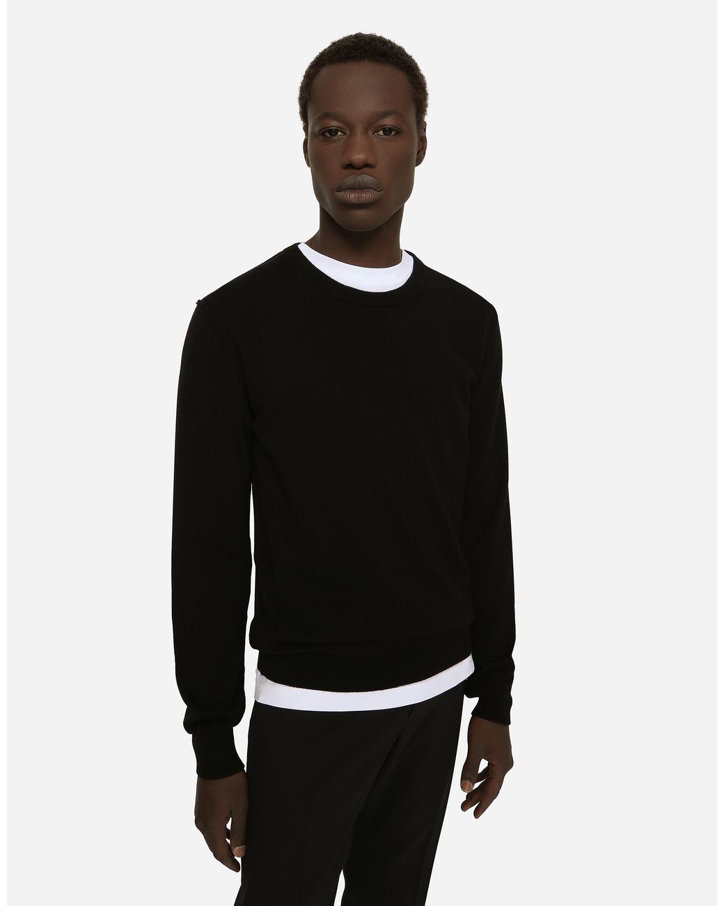 Dolce & Gabbana Black Pull Girocollo for men