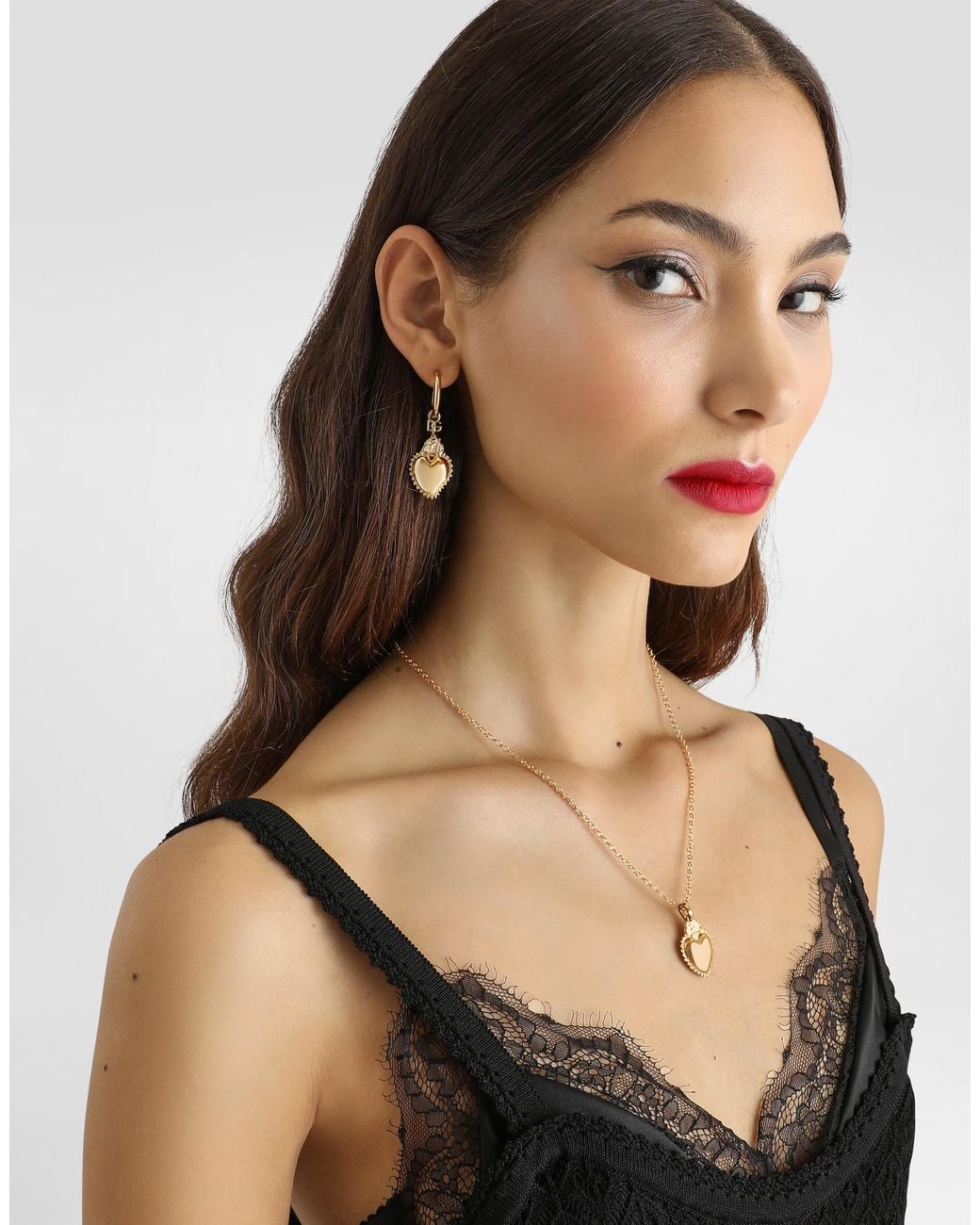 Dolce & Gabbana White Heart Earrings