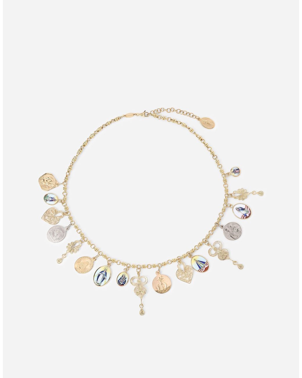 Dolce & Gabbana Natural Sicily Necklace 18-Carat And And Ancient Ceramic Miniatures