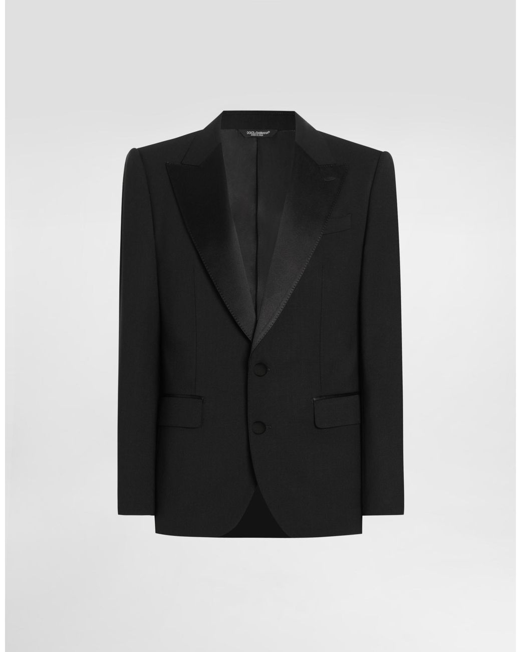 Dolce & Gabbana Black Single-Breasted Sicilia Wool Jacket for men