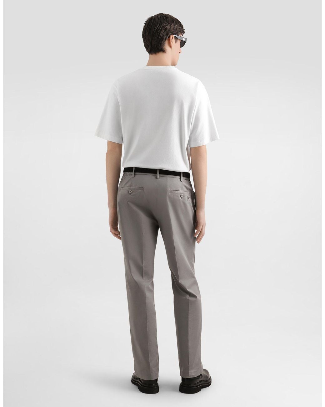 T-Shirt En Coton À Imprimé Et Broderie Dolce & Gabbana pour homme en coloris White