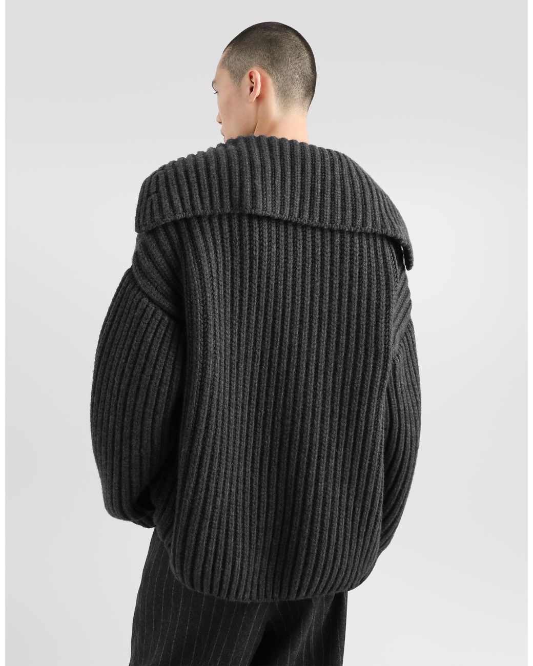 Dolce & Gabbana Black Cashmere Sweater for men