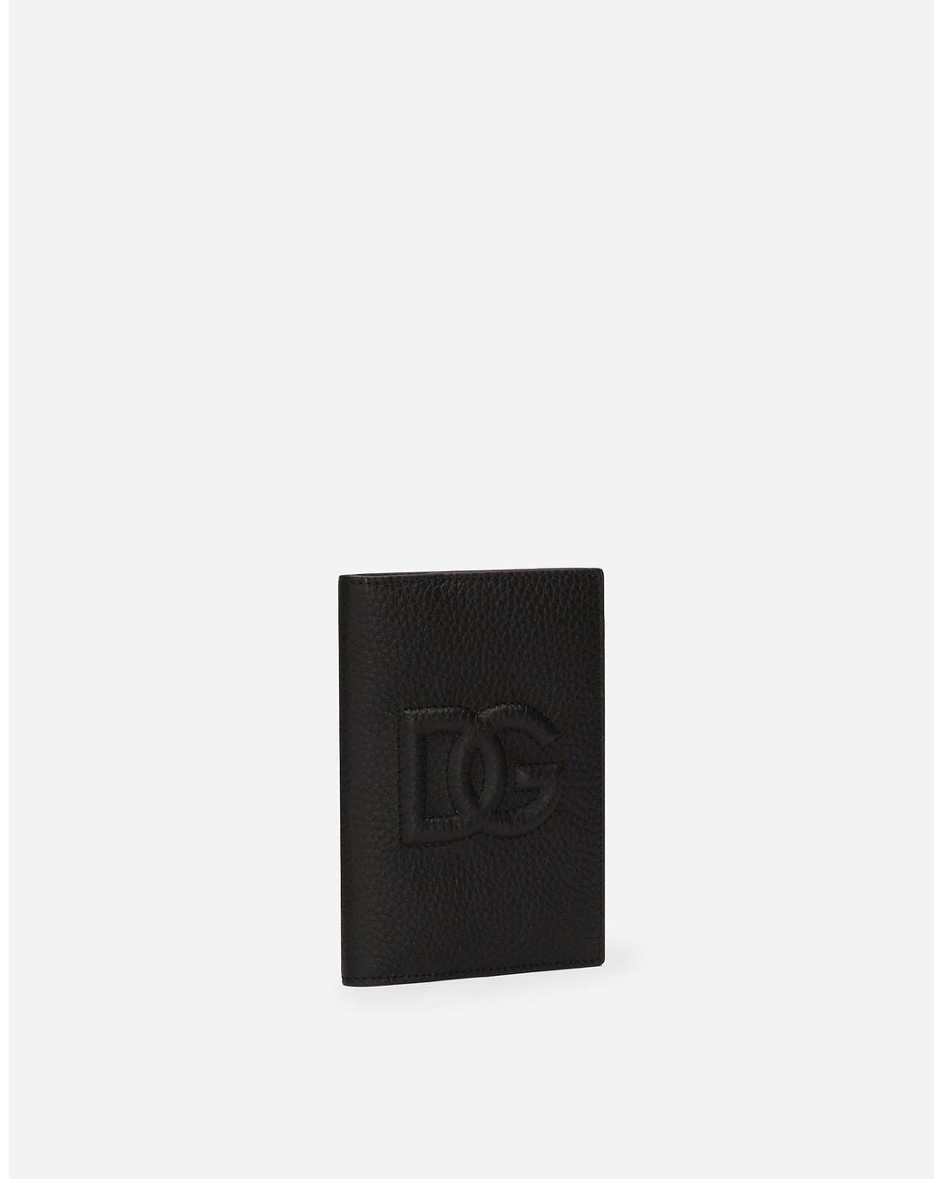 Dolce & Gabbana White Deerskin-print Calfskin Passport Holder for men