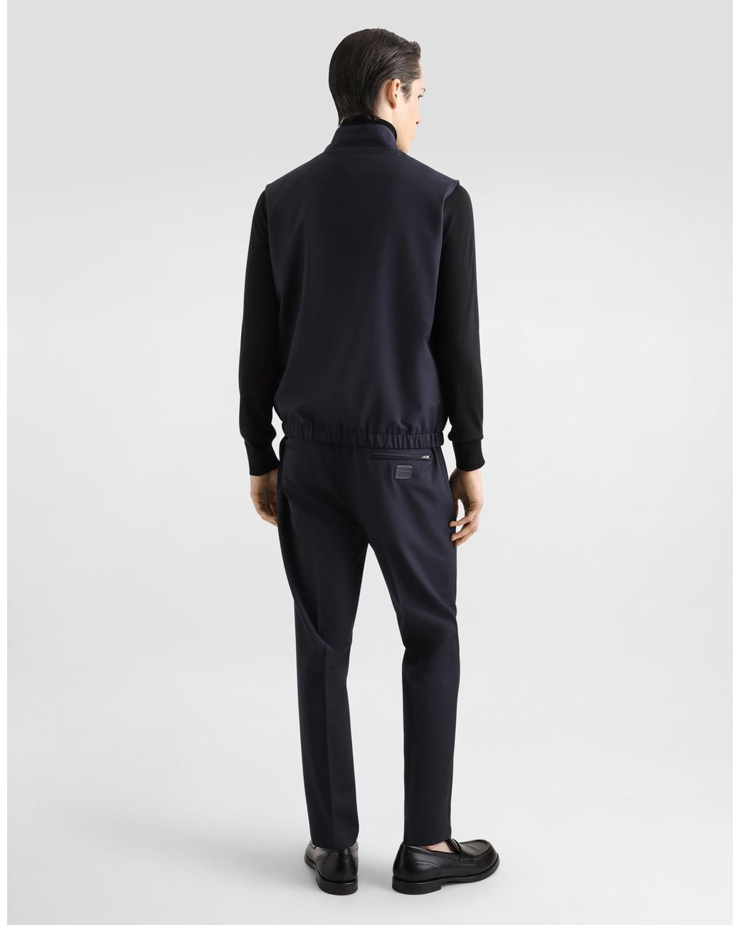 Dolce & Gabbana Blue Woolen Vest With Tag for men