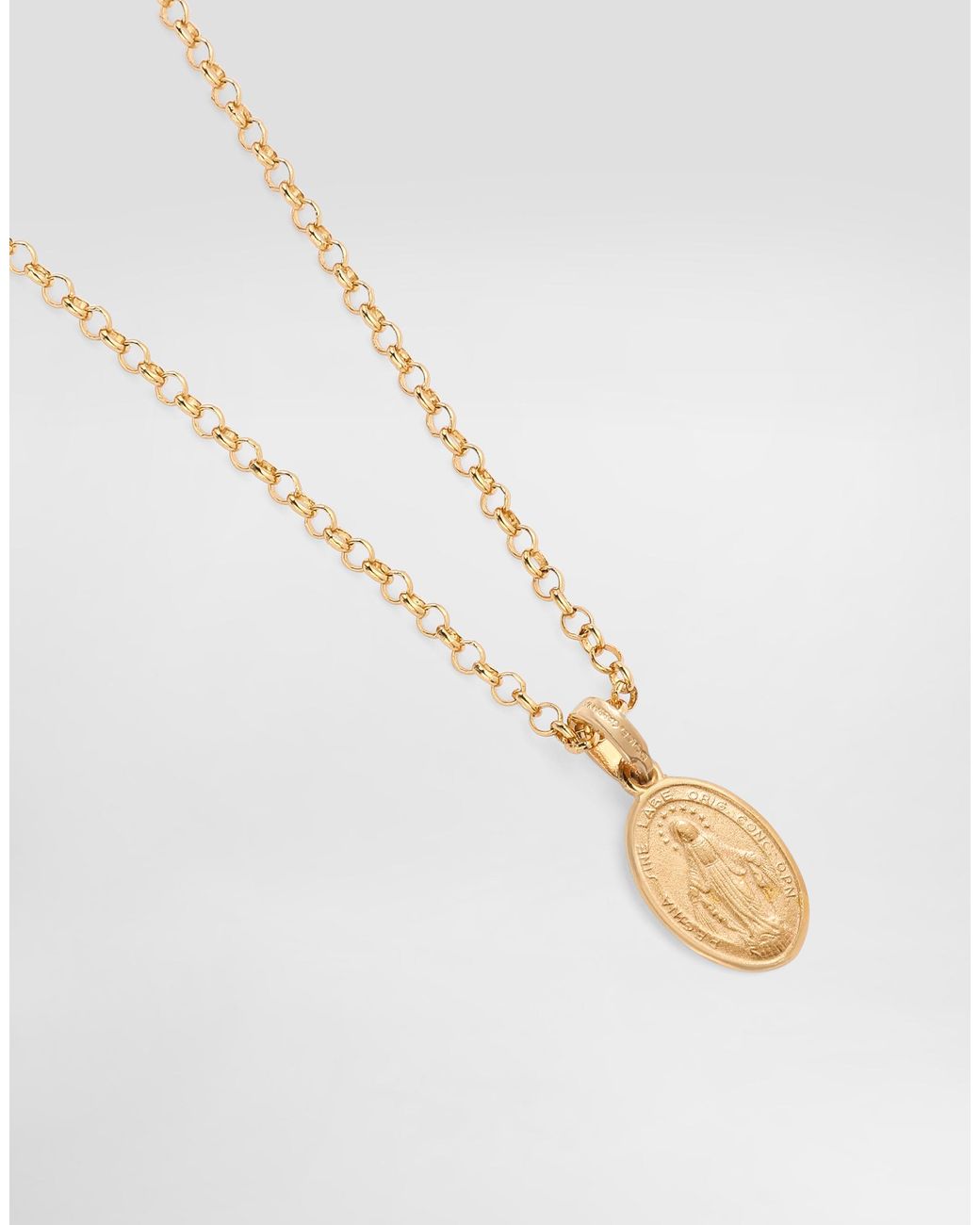 Dolce & Gabbana White Oval Pendant Necklace