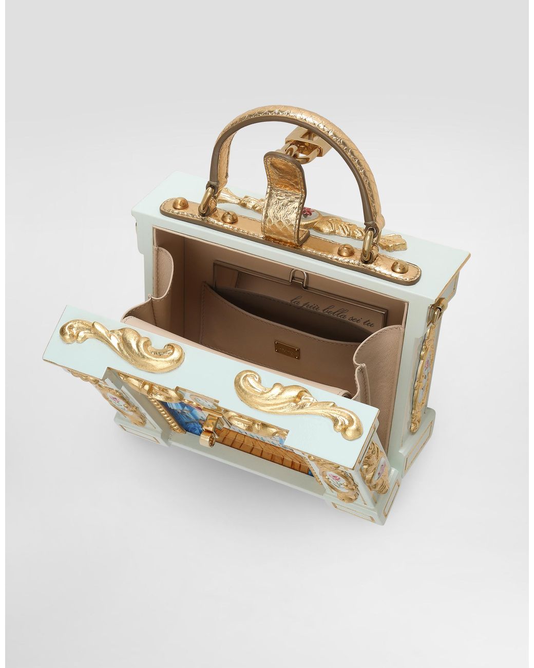 Dolce & Gabbana Metallic Dolce Box Handbag