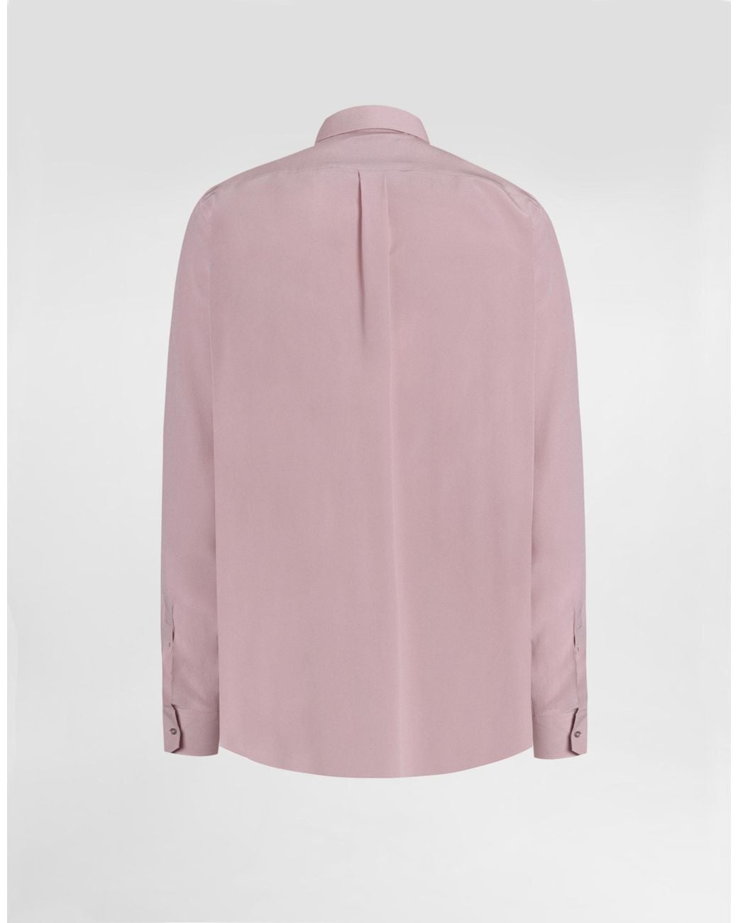 Dolce & Gabbana Pink Silk Crêpe De Chine Shirt for men
