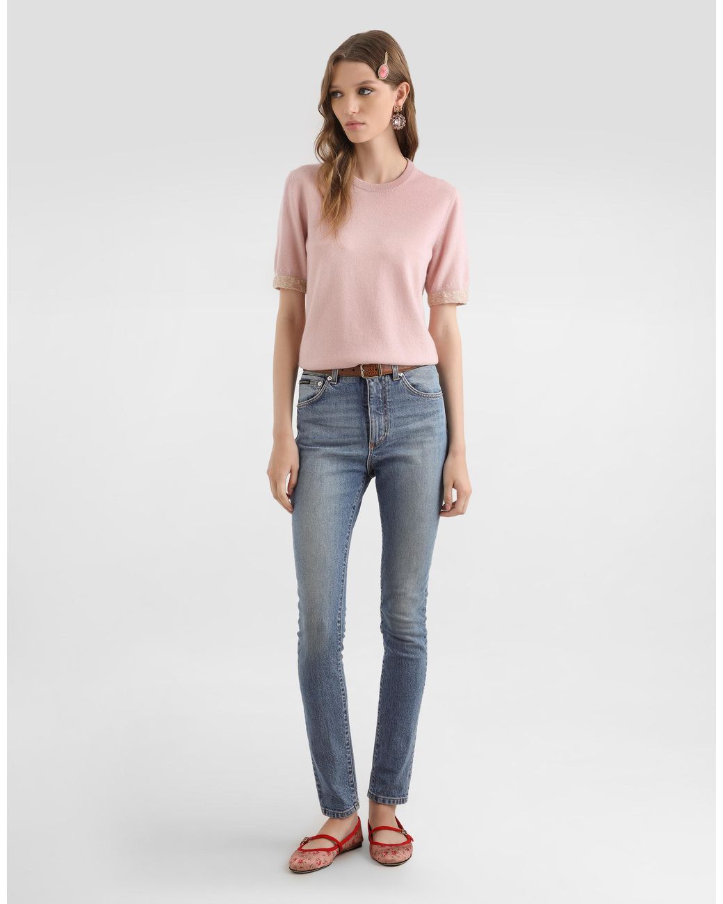 Dolce & Gabbana Pink Cashmere Pullover