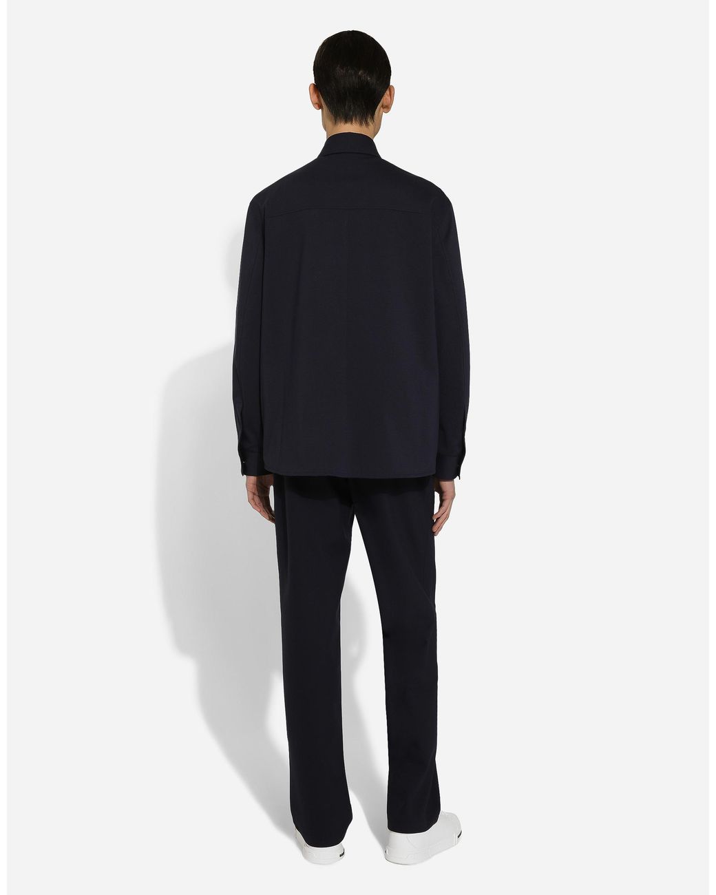 Dolce & Gabbana Blue Technical Fabric Shirt With Tag for men