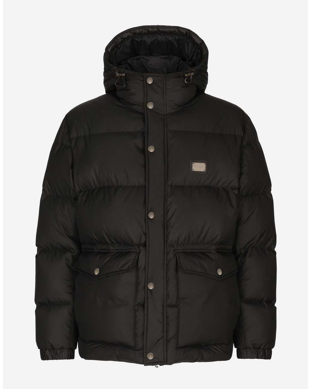Dolce & Gabbana Nylon Down Jacket With Hood And Branded Tag in Black for Men  | Lyst UK