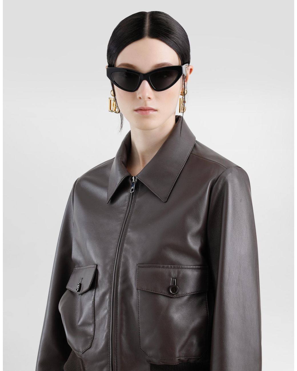 Dolce & Gabbana Black Short Plongé Nappa Leather Jacket