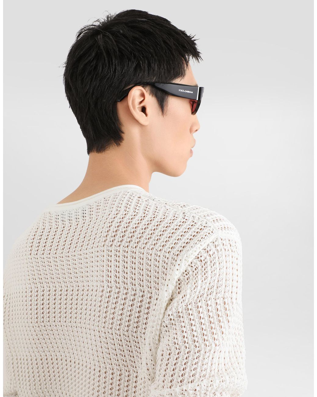 Dolce & Gabbana White Girocollo Con Botton for men